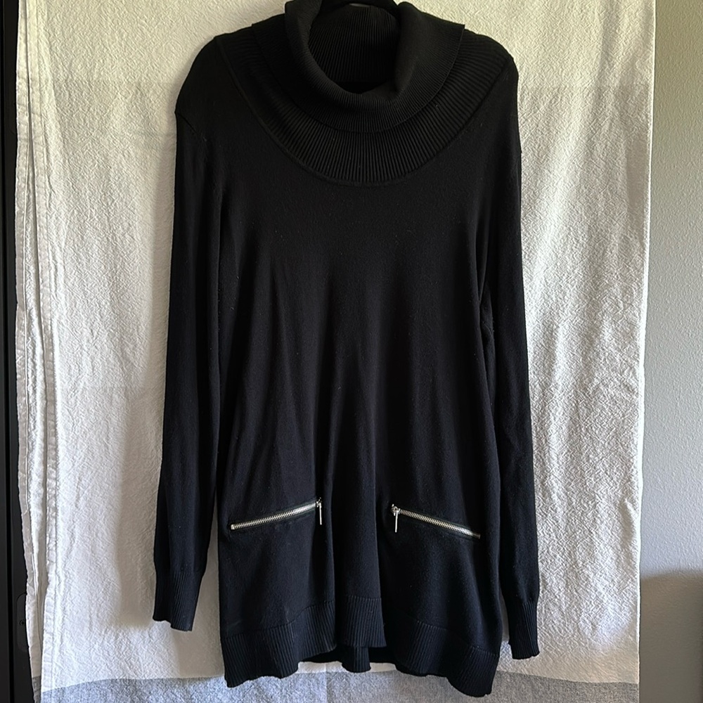 Ladies cowlneck tunic sweater